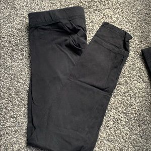 Pink! Black leggings